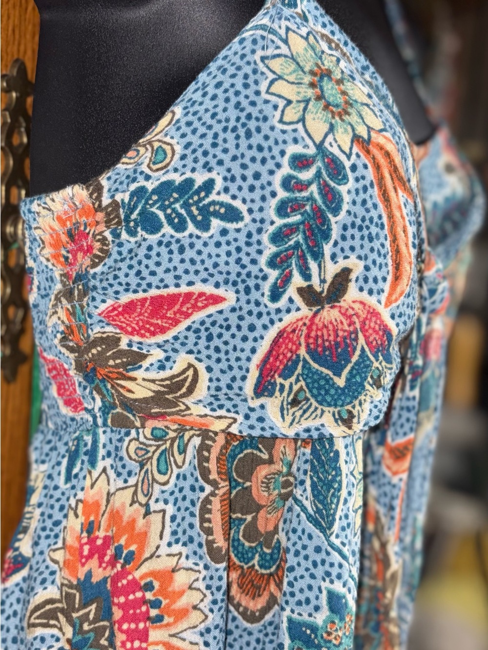 Angie Paisley Print V-Neck Wide-Leg Jumpsuit small - Picture 3 of 9